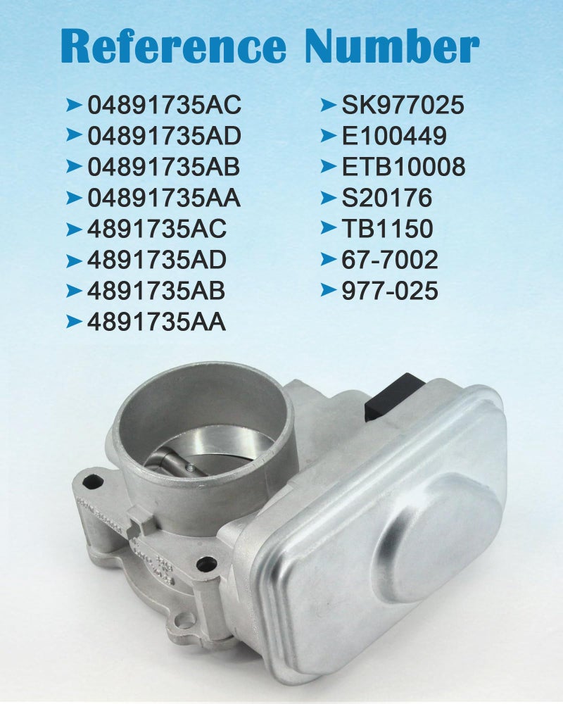 USTAR 4891735AC Throttle Body Compatible with Jeep Compass Patriot Dodge Avenger Caliber Chrysler 200 Sebring, Engine 2.0/2.4, Years 2007-2017 4891735AD 977-025 - Image 3